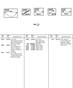 Fuel Supply 2 Diagram and Parts List for 115432-0135-XX  Briggs and Stratton Engine